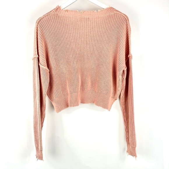 MABLE Julia Salmon Distressed Edge Sweater - Picture 3 of 8